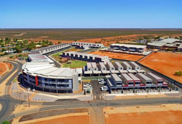 Arial image of office buildings